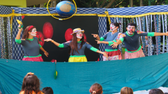Espetáculo Itinerante: Circo Teatro Sem Lona leva conscientização sobre água para escolas do Tocantins.